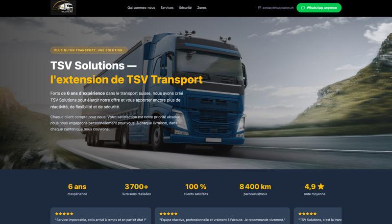 Aperçu du projet TSV Solution — Landing Page + Qualification
